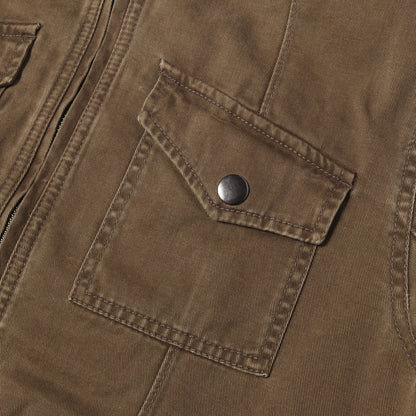 00s OLD GAP ウォッシュ加工 リバーシブル コットンツイル ジップ ジャケット