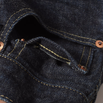 [希少 濃紺] 90s 702XX シンチバック付き デニムパンツ / 日本製 ボタン裏刻印J22