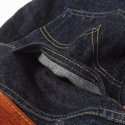 [希少 濃紺] 90s 702XX シンチバック付き デニムパンツ / 日本製 ボタン裏刻印J22