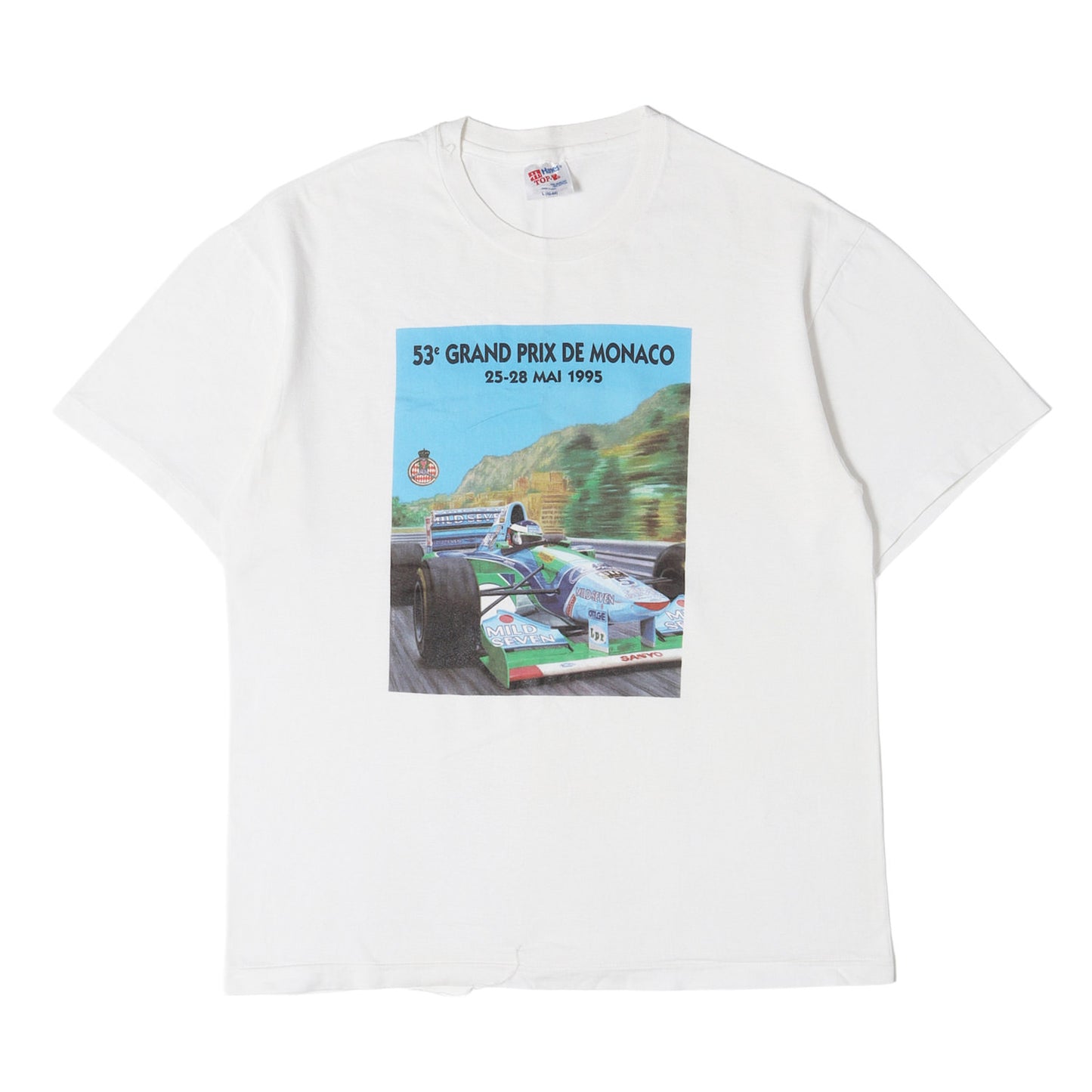 90s モナコグランプリ 1995 F-1 ベネトン クルーネック Tシャツ / USA製 Hanes