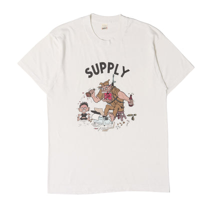 80s ミリタリー コミック グラフィック クルーネック Tシャツ / USA製 SCREEN STARS