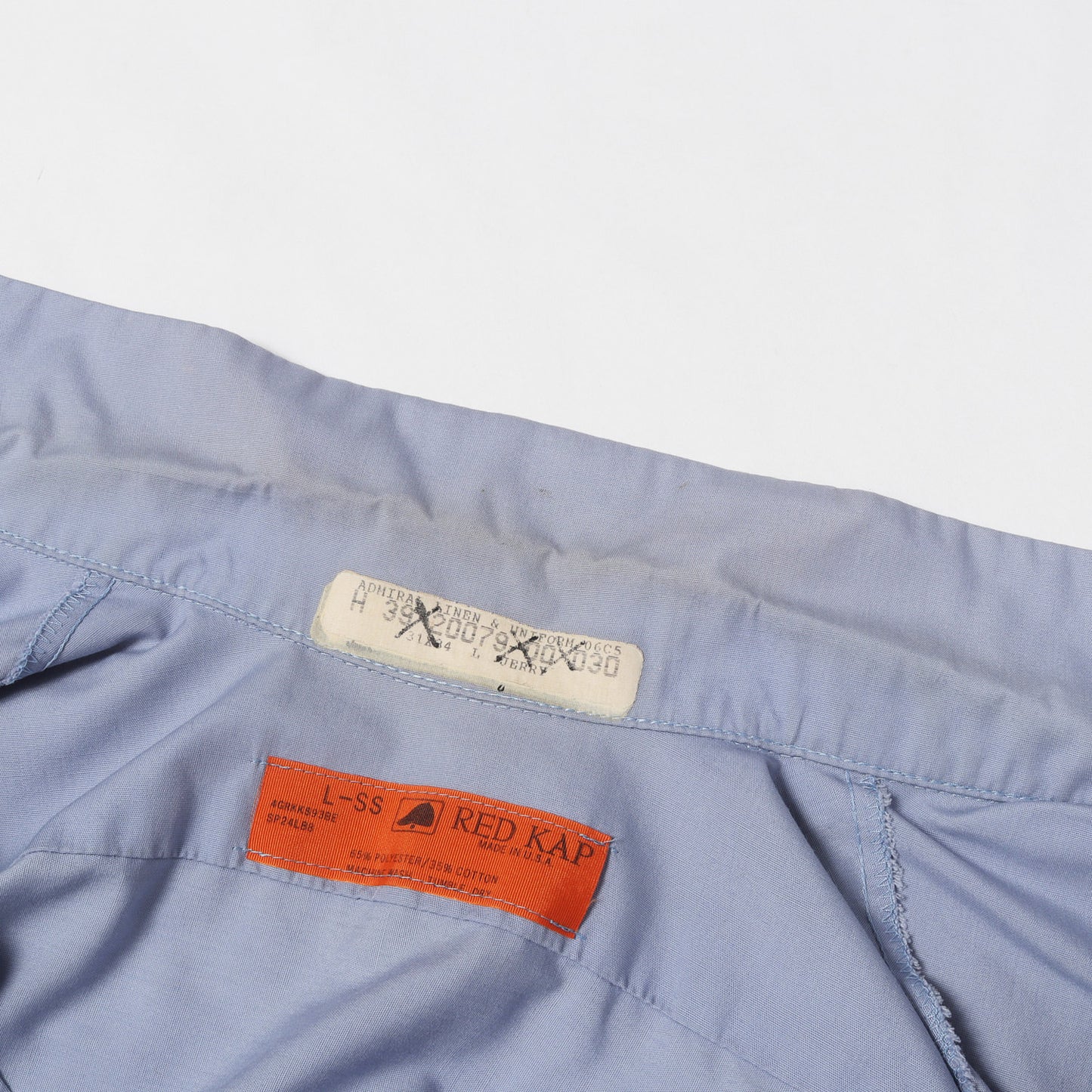 [雰囲気抜群] 90s ワッペン付き ポリコットン ワーク 半袖 シャツ / USA製 RED KAP