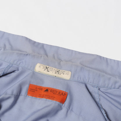 [雰囲気抜群] 90s ワッペン付き ポリコットン ワーク 半袖 シャツ / USA製 RED KAP