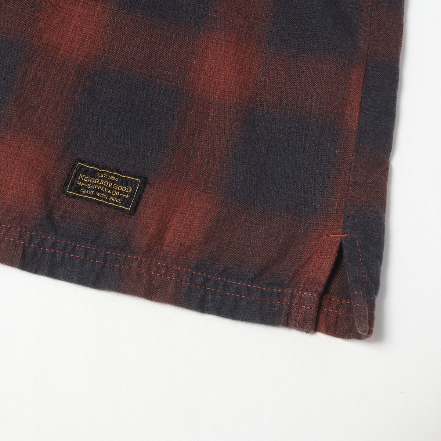 オンブレチェック ワーク 半袖シャツ(B&C / C-SHIRTS. SS)
