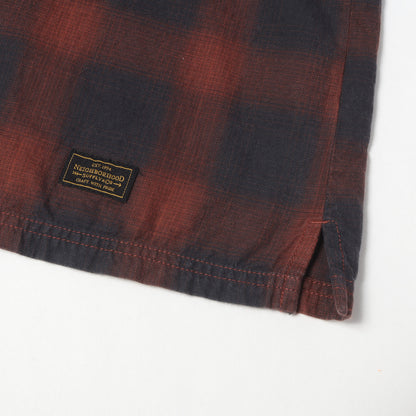 オンブレチェック ワーク 半袖シャツ(B&C / C-SHIRTS. SS)