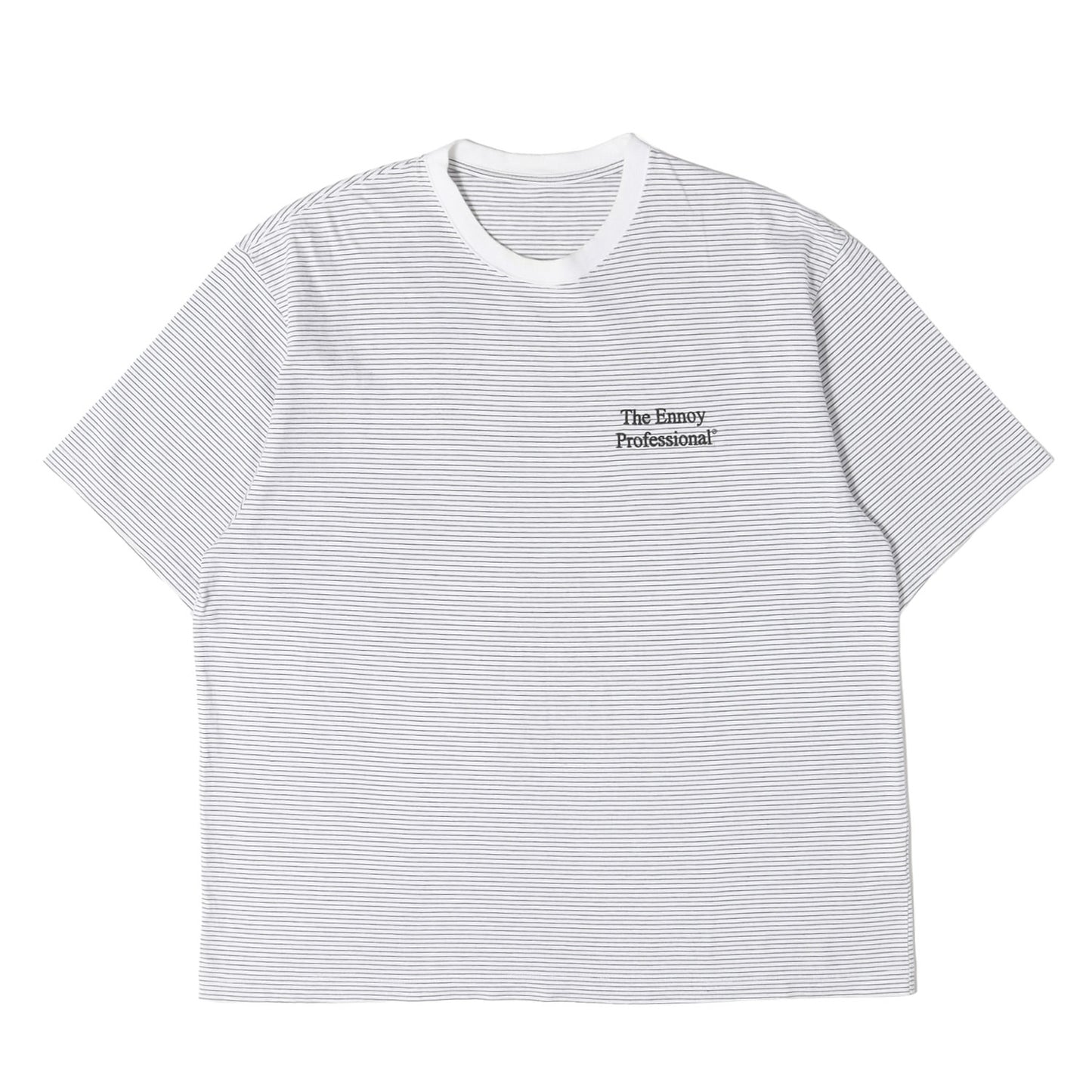 22SS ロゴ刺繍 ボーダー クルーネック Tシャツ