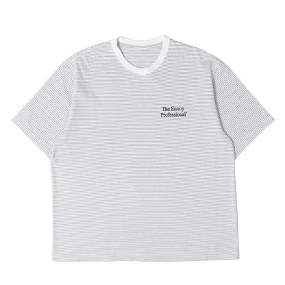22SS ロゴ刺繍 ボーダー クルーネック Tシャツ