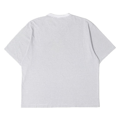 22SS ロゴ刺繍 ボーダー クルーネック Tシャツ