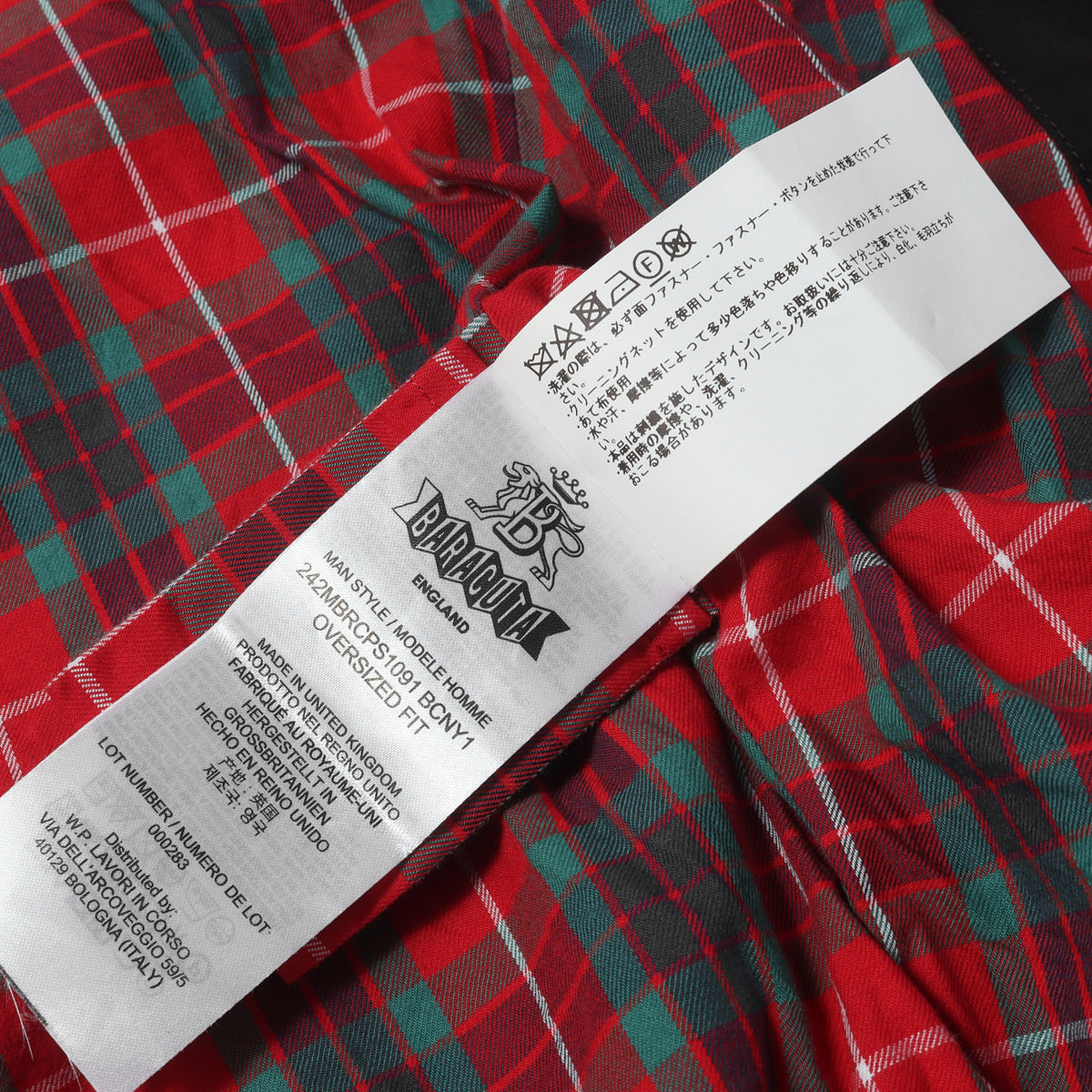 24AW ×BARACUTA G9 裏地チェック ハリントンジャケット(G9 JACKET)
