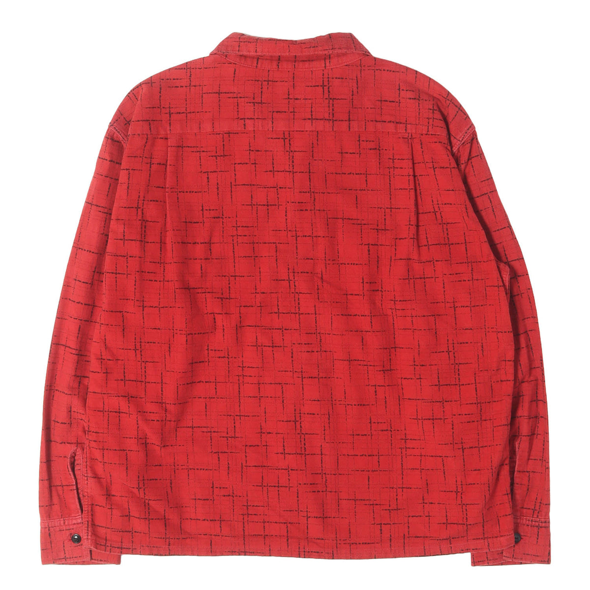 カスリプリントチェック オープンカラー フランネルシャツ(T-PRINT FLANNEL SHT)