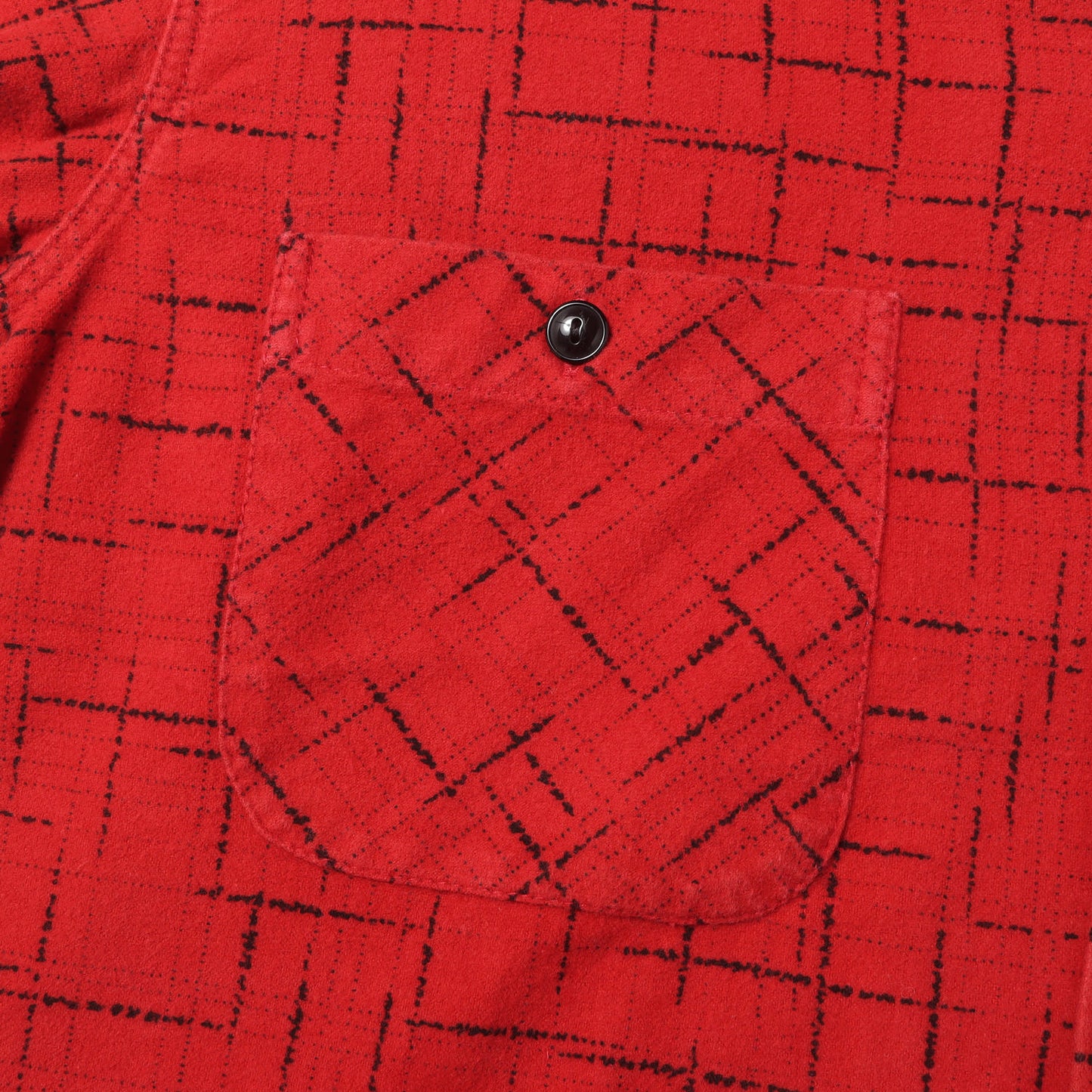 カスリプリントチェック オープンカラー フランネルシャツ(T-PRINT FLANNEL SHT)