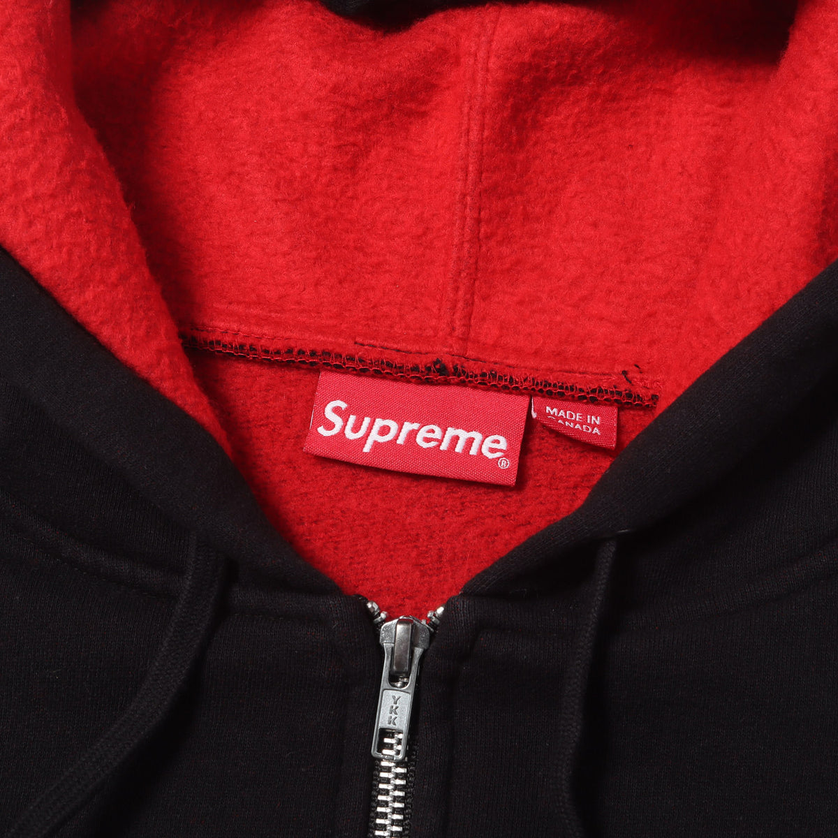 スモールBOXロゴ ジップ スウェットパーカー(Contrast Zip Up Hooded Sweatshirt)