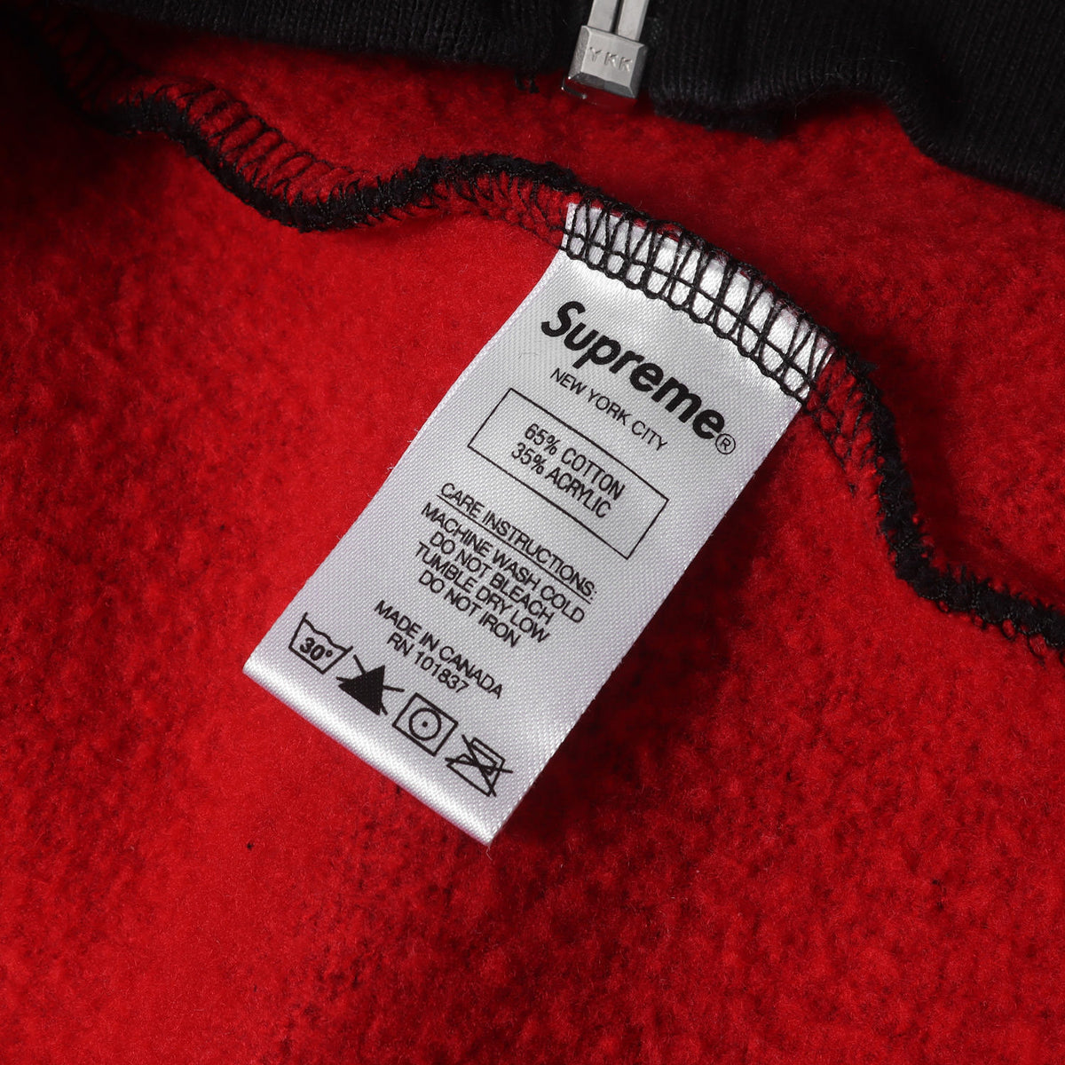 スモールBOXロゴ ジップ スウェットパーカー(Contrast Zip Up Hooded Sweatshirt)