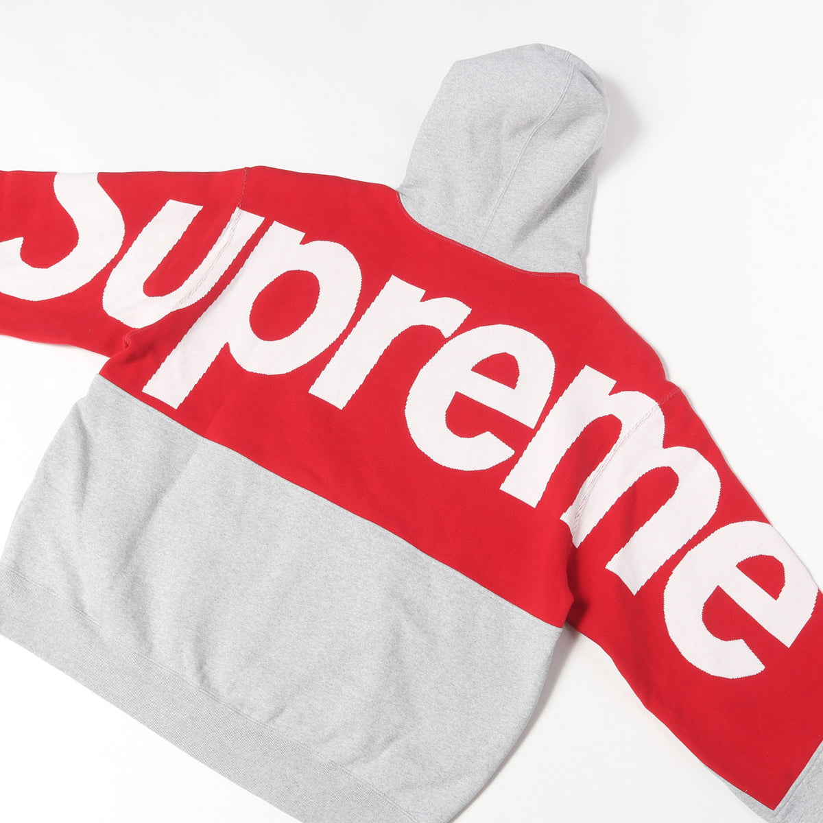 23AW ビッグロゴ ジャガードニット 切替し スウェットパーカー(Big Logo Jacquard Hooded Sweatshirt)