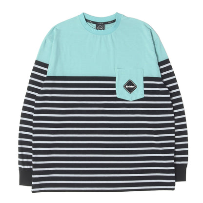 22AW パネルボーダー ロングスリーブ ポケット Tシャツ(L/S PANELED BORDER CREW NECK POCKET TEE)