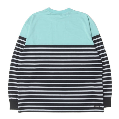 22AW パネルボーダー ロングスリーブ ポケット Tシャツ(L/S PANELED BORDER CREW NECK POCKET TEE)