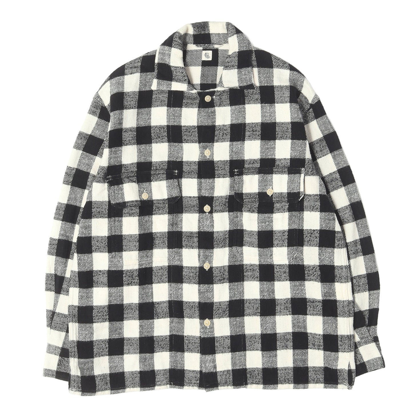 CPO オープンカラー ヘビー チェック フランネルシャツ(CPO Open Collar Shirt)