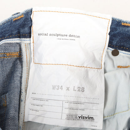 ダメージリペア加工 アンクルカット デニムパンツ(SOCIAL SCULPTURE DENIM 10D12 10 DAMAGED-12)