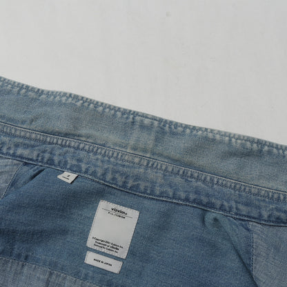 ヴィンテージ加工 ウエスタン デニムシャツ(SOCIAL SCULPTURE SHIRT DAMAGED)