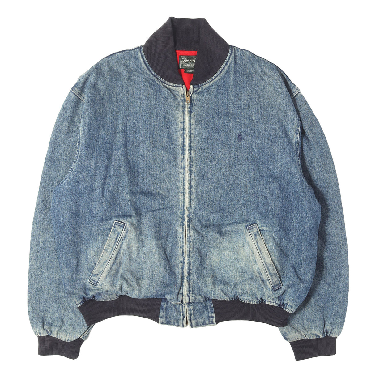 [希少モデル POLO COUNTRY] 90s デニム ボンバー ジャケット USA製