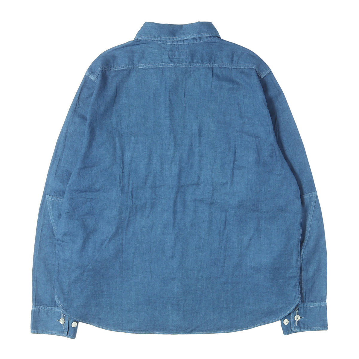 26SS 人間製 インディゴ染め コットン/リネン ワークシャツ(INDIGO DYE WORK SHIRT)