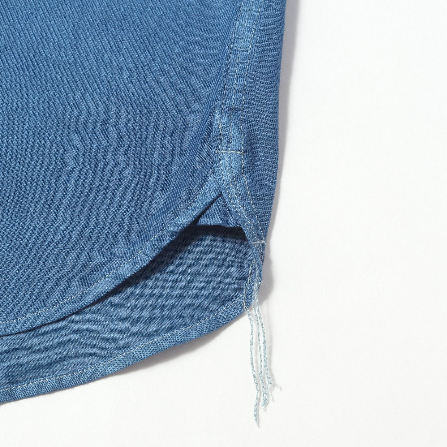 26SS 人間製 インディゴ染め コットン/リネン ワークシャツ(INDIGO DYE WORK SHIRT)