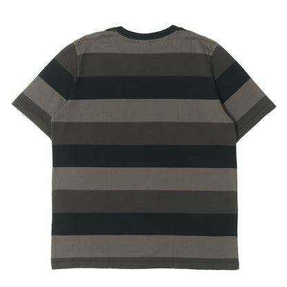 ボーダー クルーネック ポケット Tシャツ