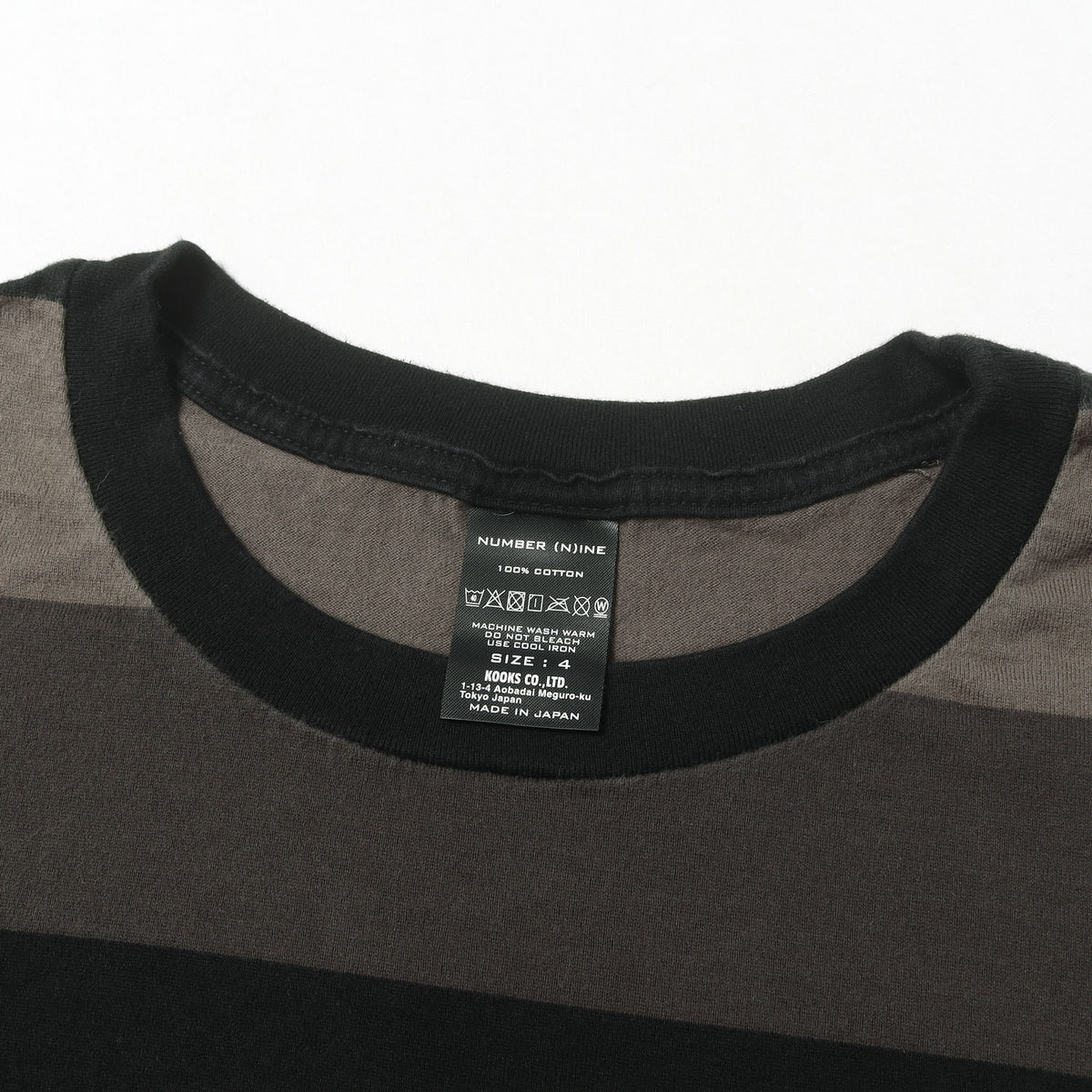 ボーダー クルーネック ポケット Tシャツ