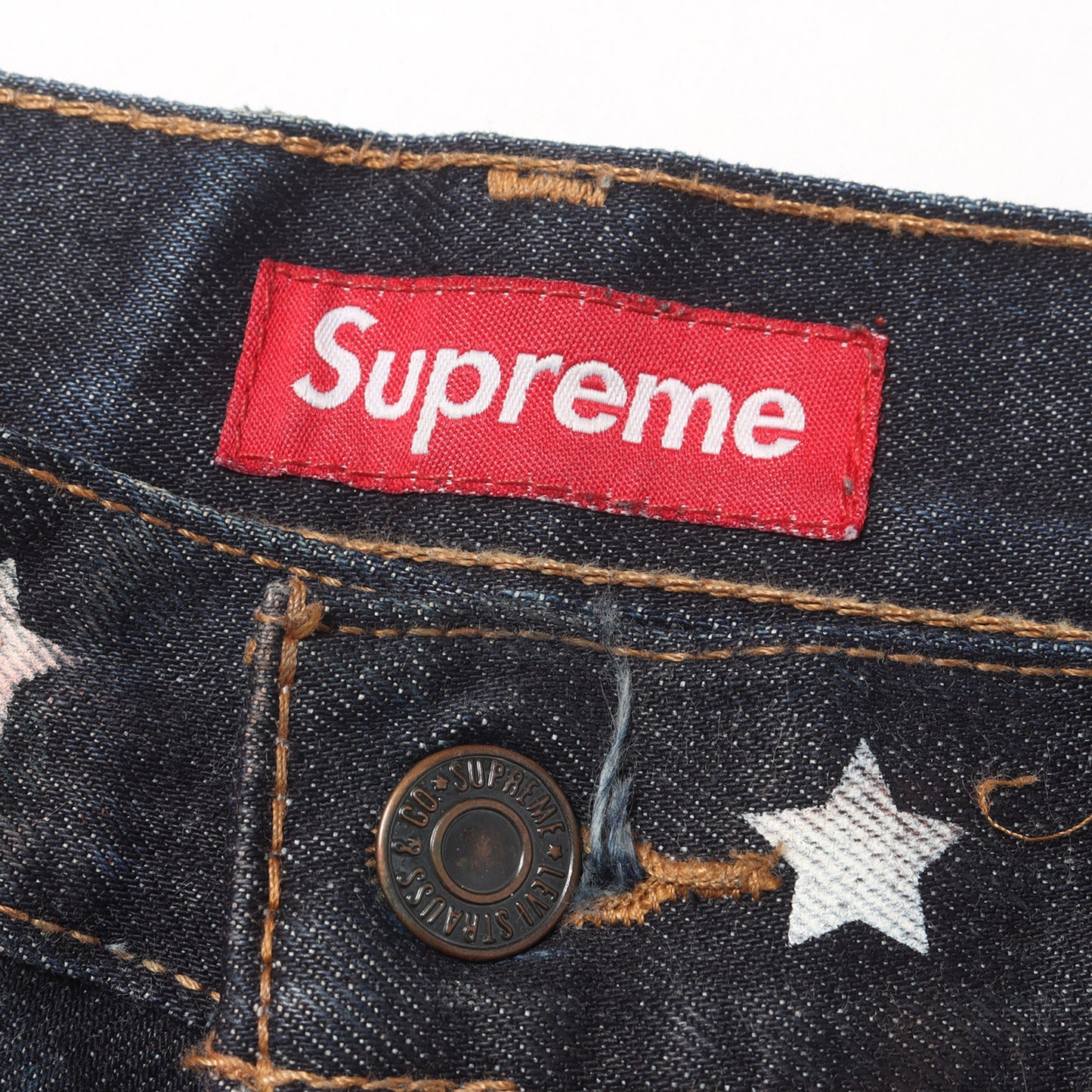 ×Levi's 505 スタープリント デニムパンツ(ZipFly Jean 505)