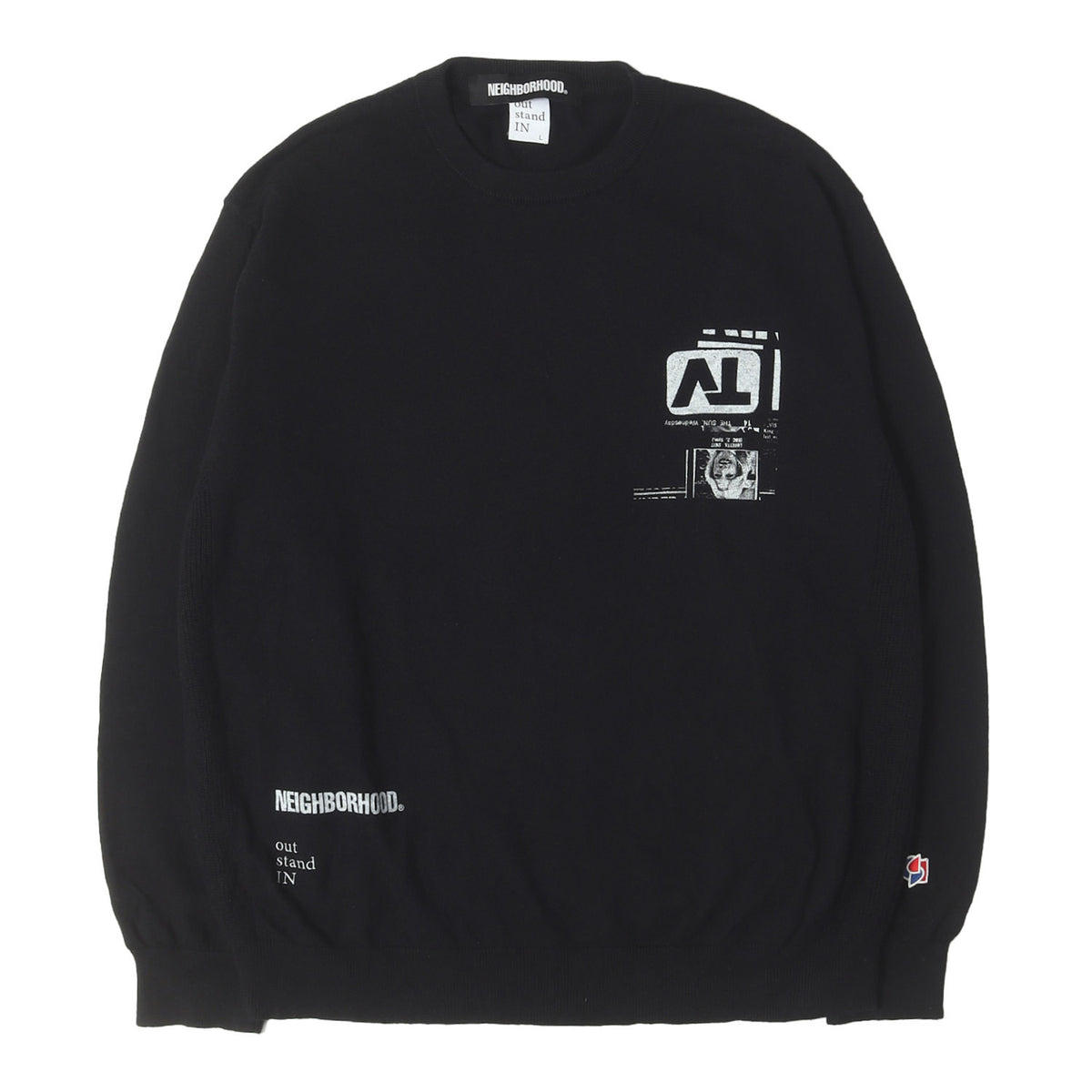 25AW ×out stand IN グラフィック ニット セーター(CREWNECK SWEATER)