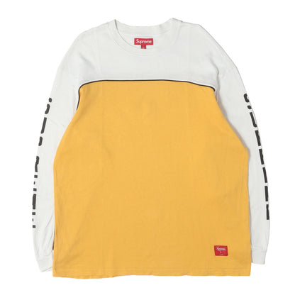 25SS パネル切替し 袖ロゴ ロングスリーブ Tシャツ(Paneled Piping L/S Top)