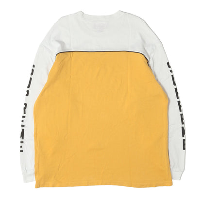 25SS パネル切替し 袖ロゴ ロングスリーブ Tシャツ(Paneled Piping L/S Top)