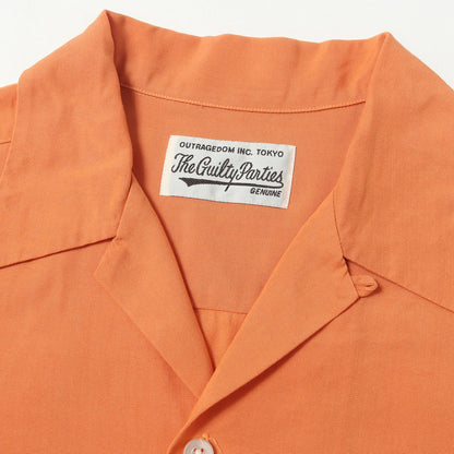 23SS ブランドロゴ刺繍 オープンカラー シャツ(50S OPEN COLLAR SHIRT)