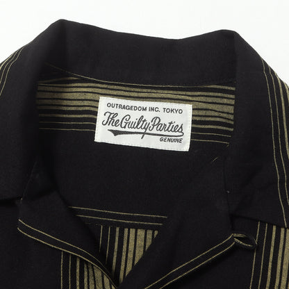 22SS ストライプ レーヨン オープンカラー 半袖シャツ(STRIPED OPEN COLLAR SHIRT S/S)