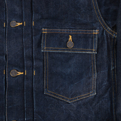 [濃紺 日本製] HEADLIGHT実名復刻 2nd タイプ デニムジャケット (13.75oz DENIM COWBOY JACKET)