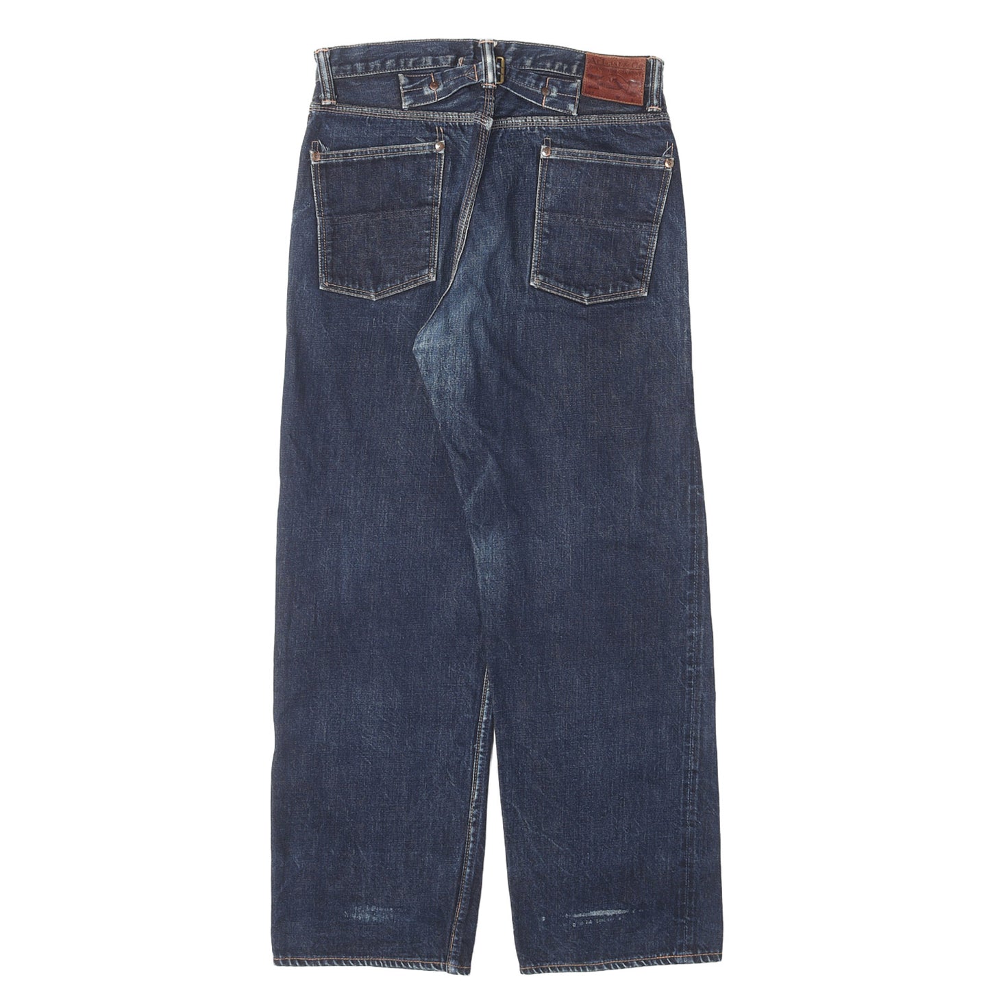Lot.107 バックルバック付き セルビッチ デニムパンツ