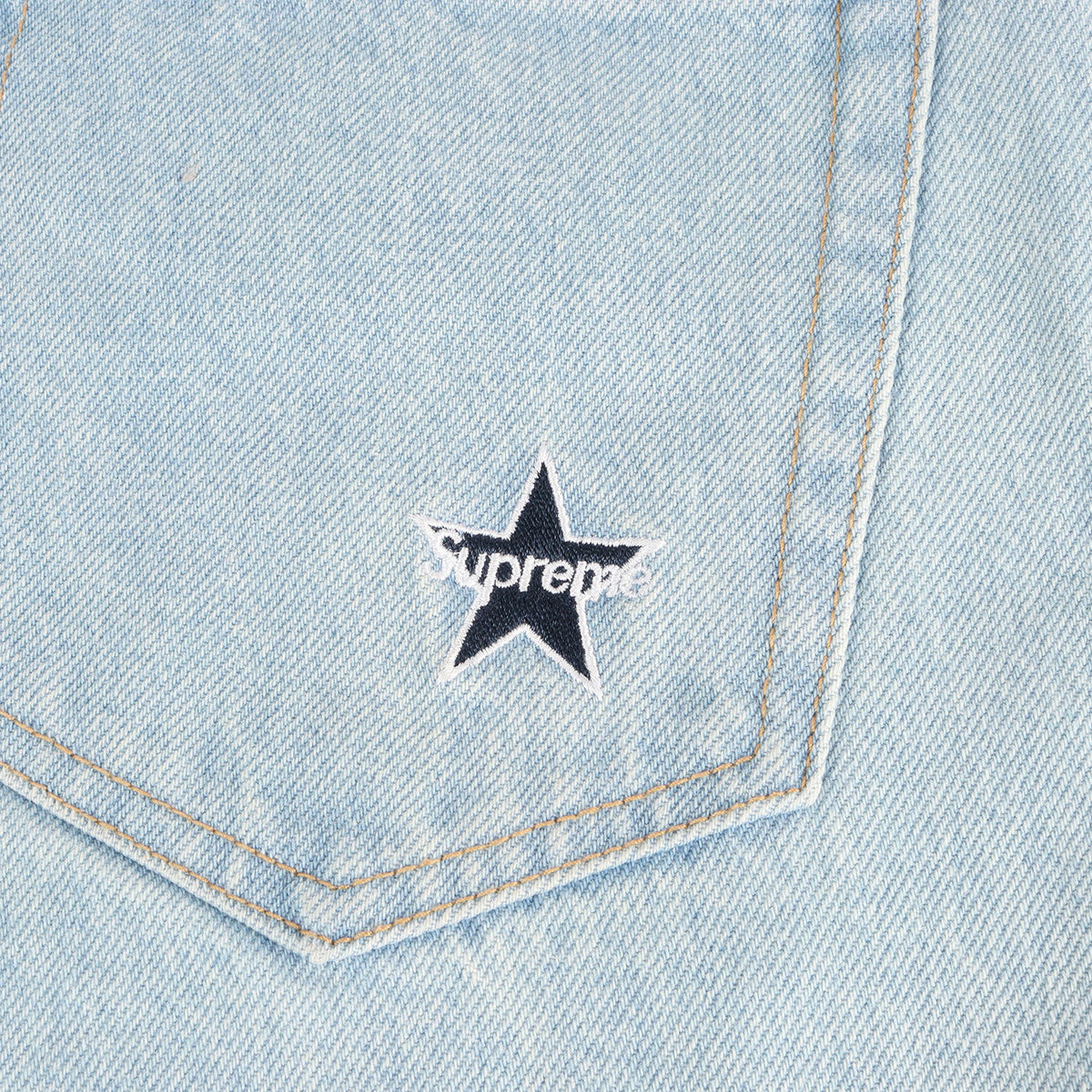 22AW ウォッシュ加工 スターロゴ デニムパンツ(Regular Jean)