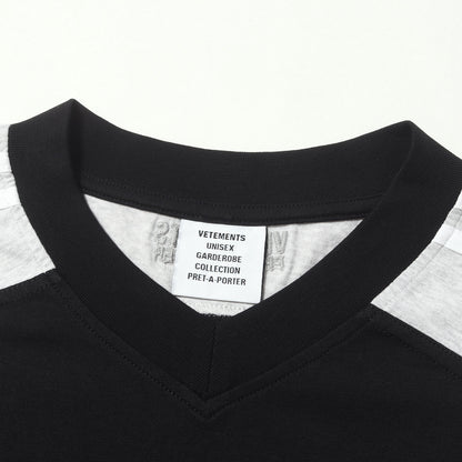 25AW 袖ライン Vネック ラグラン Tシャツ(Cut-Up V-Neck T-shirt)