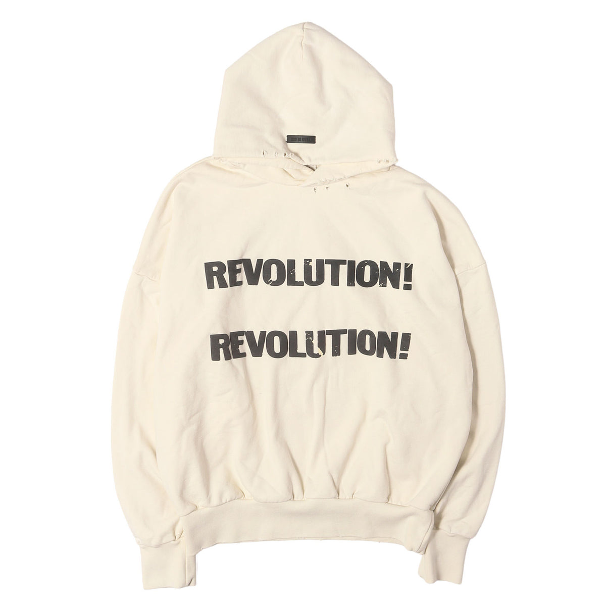 25AW ダメージ加工 発泡プリント スウェットパーカー(Revolution Hoodie)