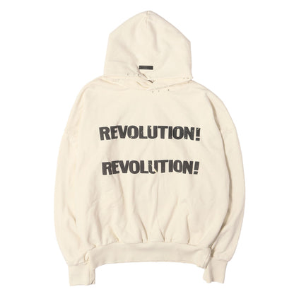 25AW ダメージ加工 発泡プリント スウェットパーカー(Revolution Hoodie)