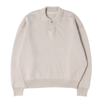 23SS オーバーサイズ ポロカラー ウールニット セーター(Wool Polo Shirt)