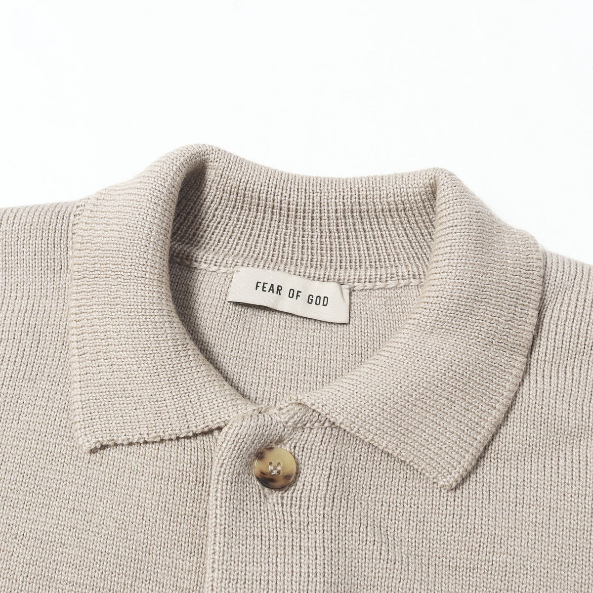 23SS オーバーサイズ ポロカラー ウールニット セーター(Wool Polo Shirt)