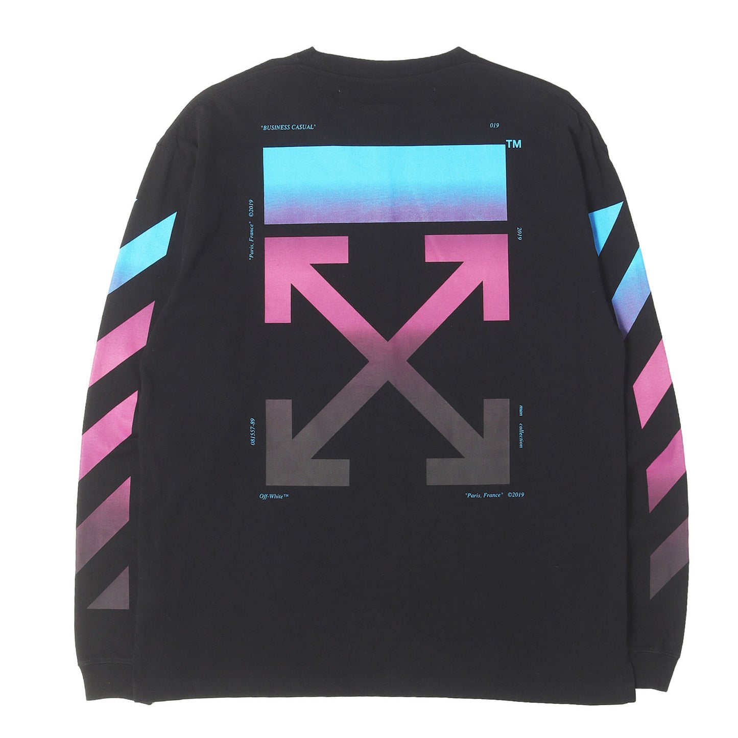 20SS SSENSE限定 グラデーションアロー オーバーサイズ ロングスリーブ Tシャツ
