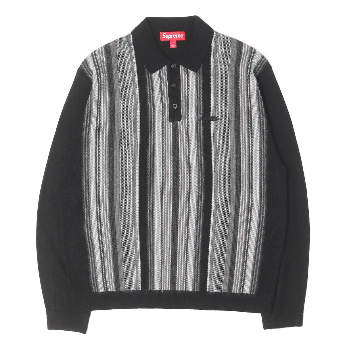 26SS マルチストライプ ポロカラー ニット セーター(Multi Stripe Polo Sweater)
