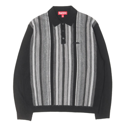 26SS マルチストライプ ポロカラー ニット セーター(Multi Stripe Polo Sweater)