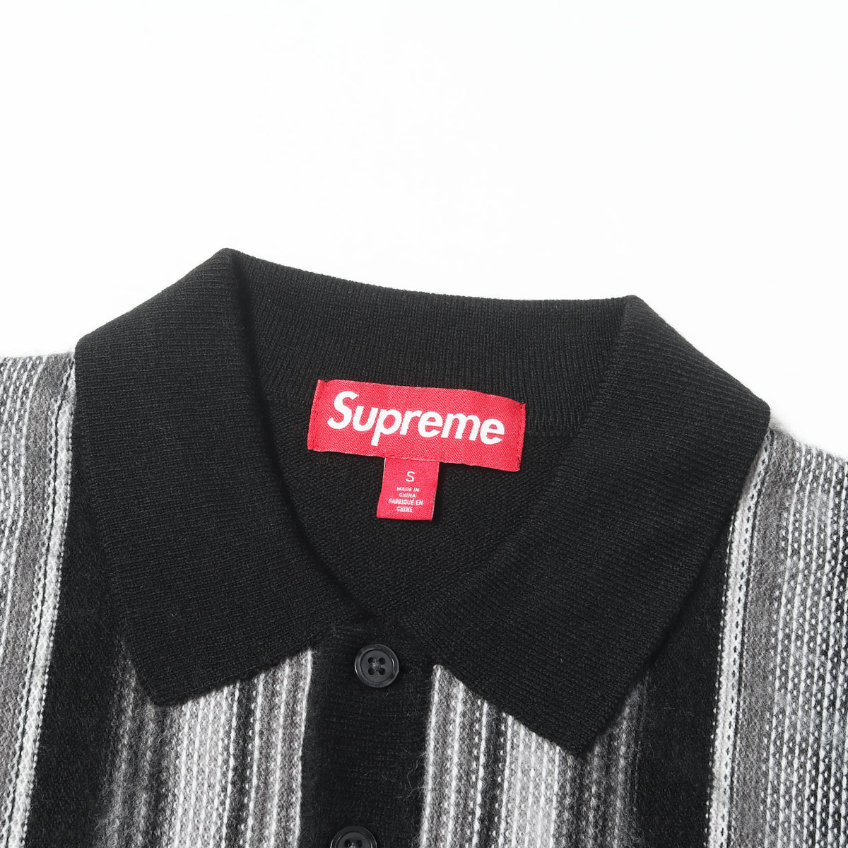 26SS マルチストライプ ポロカラー ニット セーター(Multi Stripe Polo Sweater)