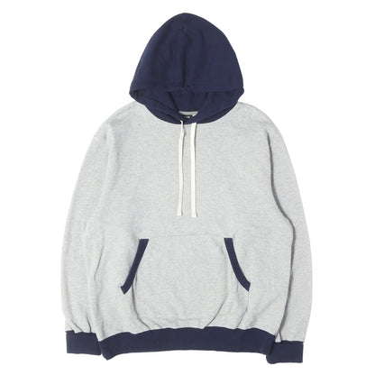 2トーン ヘビー 鹿の子スウェット パーカー(HEAVY KANOKO BLOCK HOODIE)