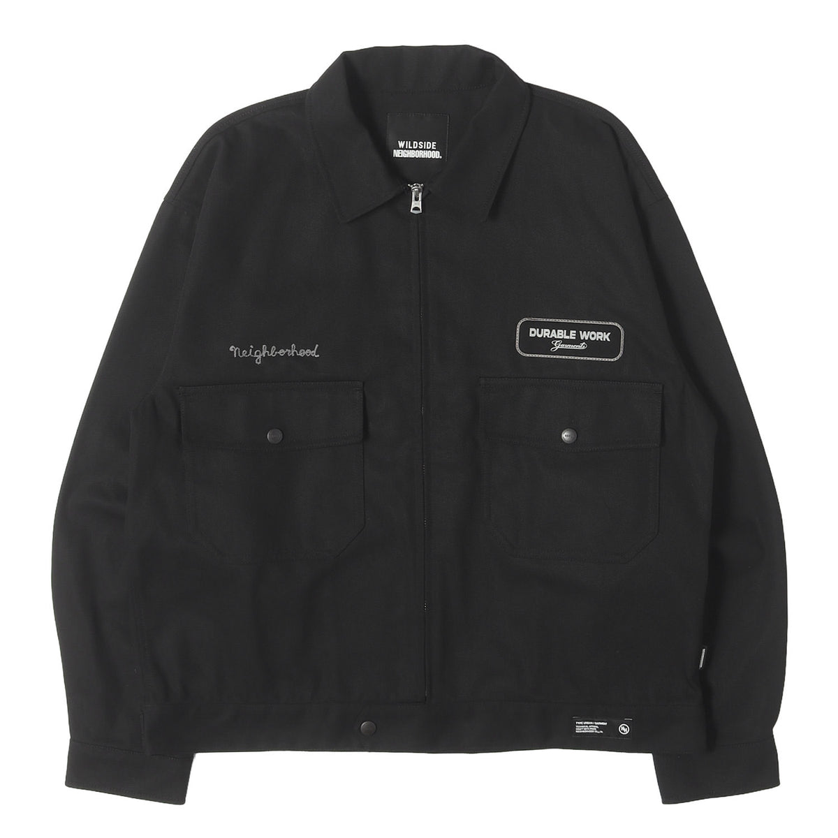 26SS ×WILDSIDE YOHJI YAMAMOTO フルジップ ワークジャケット(ZIP WORK JACKET)