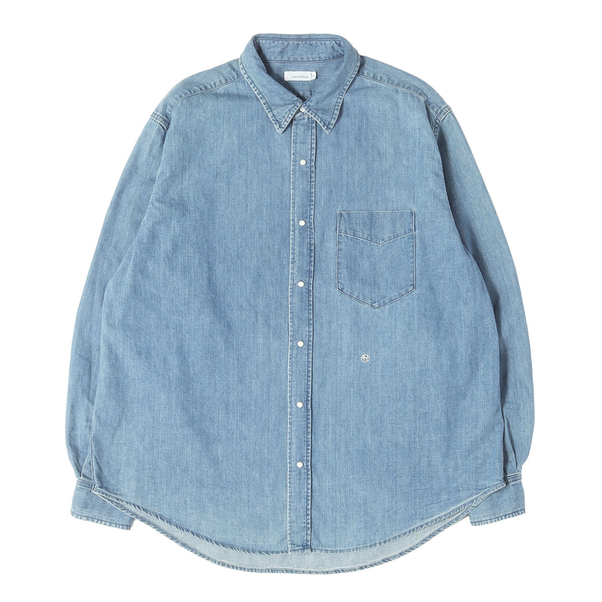 25SS スナップボタン ライトデニムシャツ(Regular Collar Light Denim Shirt)