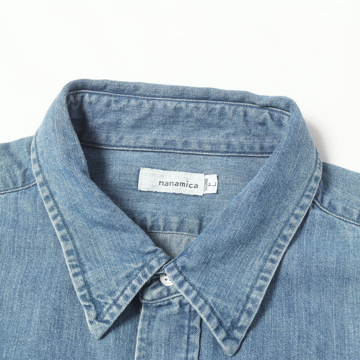 25SS スナップボタン ライトデニムシャツ(Regular Collar Light Denim Shirt)